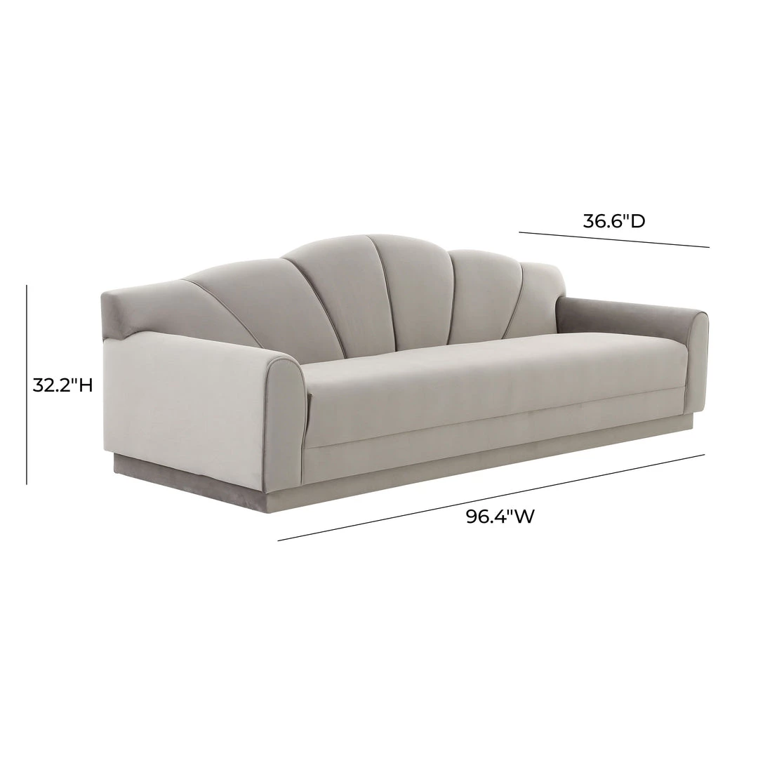 TOV Sofa & Loveseat Bianca Velvet Sofa