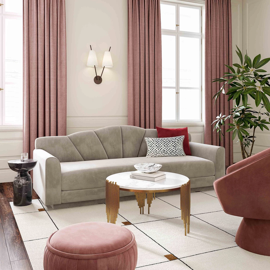 TOV Sofa & Loveseat Bianca Velvet Sofa