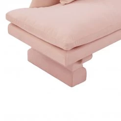 TOV Living Room Hyde Velvet Pedestal Sofa