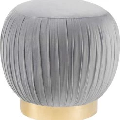 TOV Tulip Velvet Ottoman