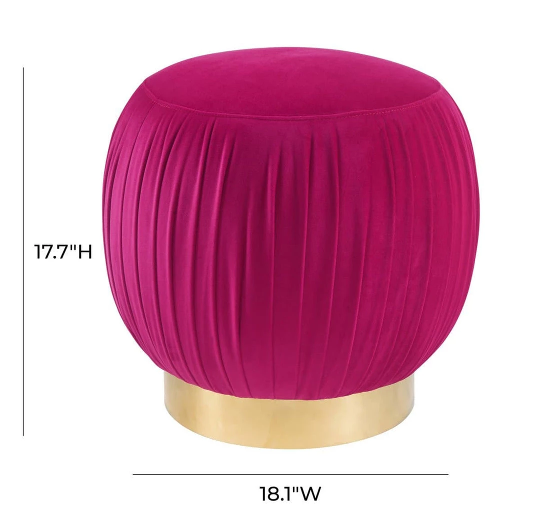 TOV Tulip Velvet Ottoman