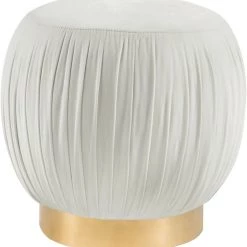 TOV Tulip Velvet Ottoman