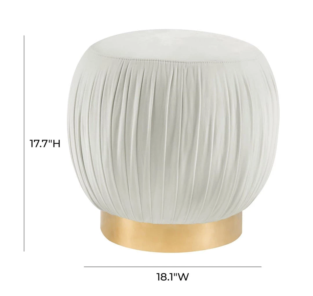 TOV Tulip Velvet Ottoman