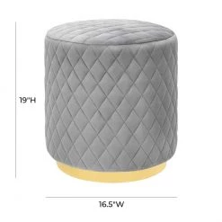 TOV Bedroom Abir Velvet Ottoman