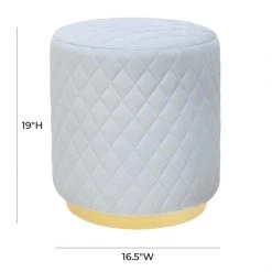 TOV Bedroom Abir Velvet Ottoman