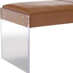 TOV Envy Leather Acrylic Bench