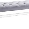 TOV Claira Lucite Bench Bedroom