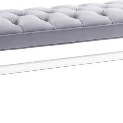 TOV Claira Lucite Bench Bedroom