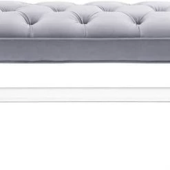 TOV Claira Lucite Bench Bedroom