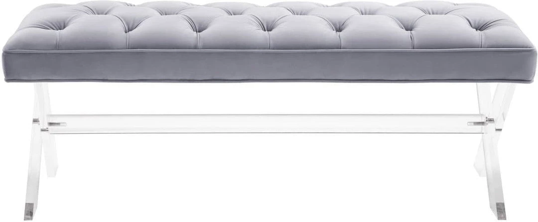 TOV Claira Lucite Bench Bedroom