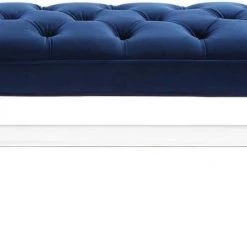 TOV Claira Lucite Bench Bedroom