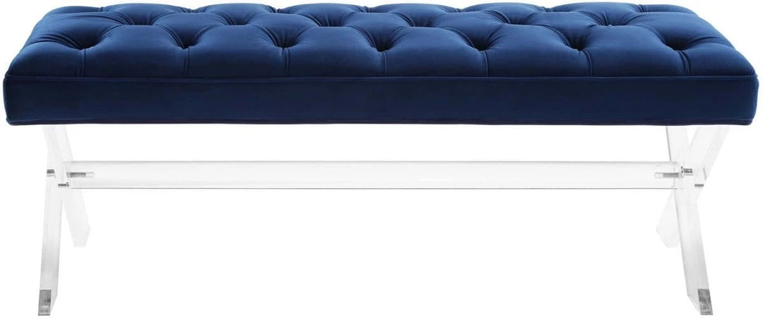 TOV Claira Lucite Bench Bedroom