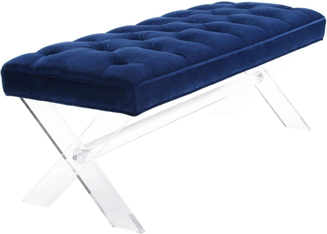 TOV Claira Lucite Bench Bedroom