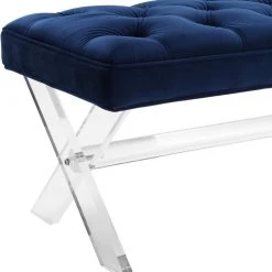 TOV Claira Lucite Bench Bedroom