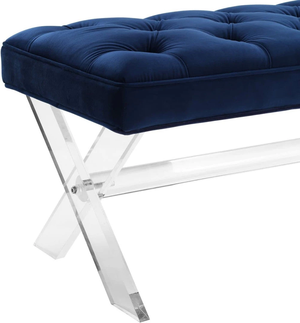 TOV Claira Lucite Bench Bedroom