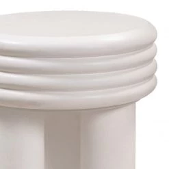 TOV Delta Ivory Concrete Side Table Living Room