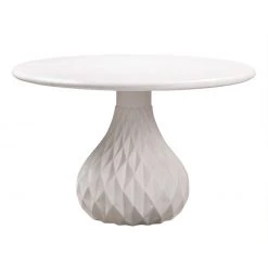 TOV Dining Room Tulum Ivory Concrete Dining Table