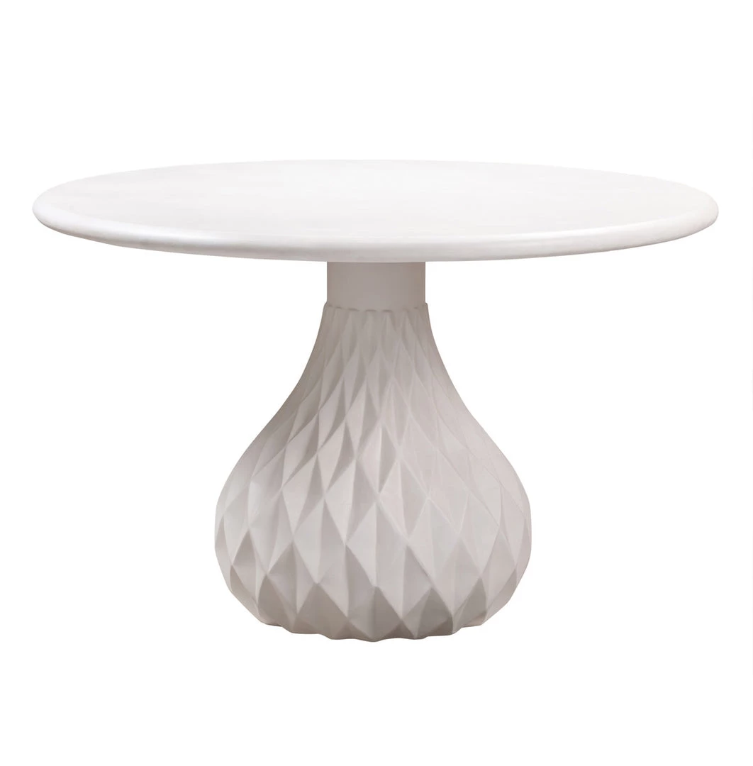 TOV Dining Room Tulum Ivory Concrete Dining Table