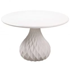 TOV Dining Room Tulum Ivory Concrete Dining Table