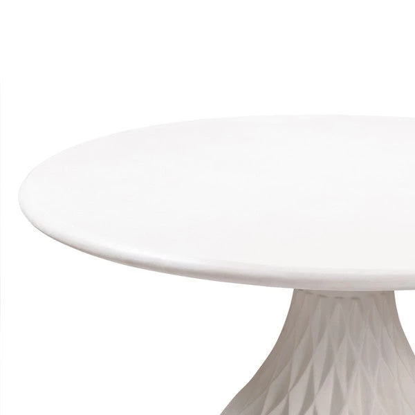 TOV Dining Room Tulum Ivory Concrete Dining Table