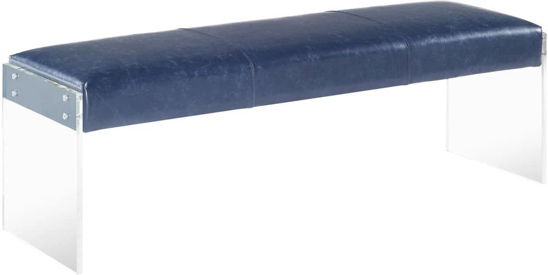 TOV Envy Leather Acrylic Bench