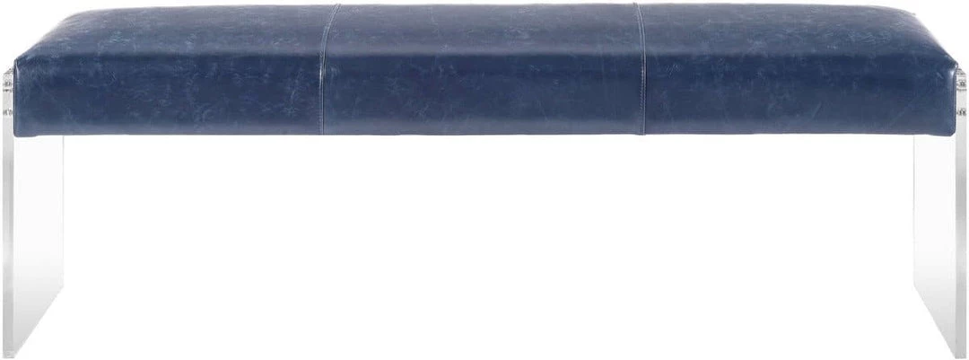 TOV Envy Leather Acrylic Bench