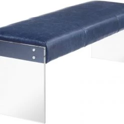 TOV Envy Leather Acrylic Bench