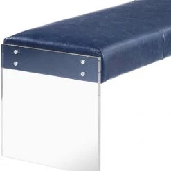 TOV Envy Leather Acrylic Bench
