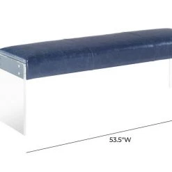TOV Envy Leather Acrylic Bench