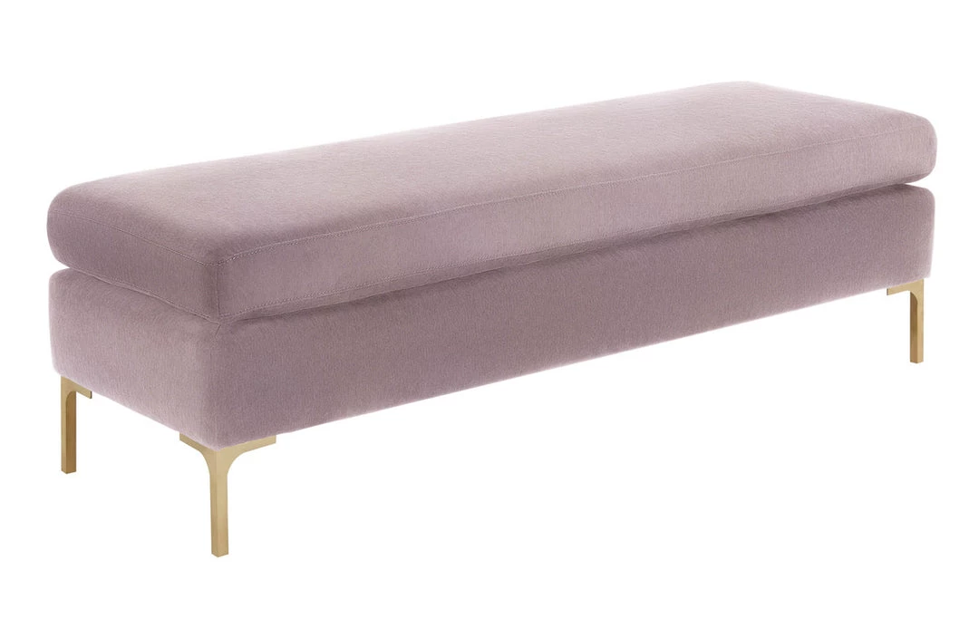 TOV Bedroom Delilah Textured Velvet Bench
