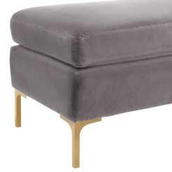 TOV Bedroom Delilah Textured Velvet Bench
