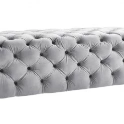 TOV Bedroom Kaylee Jumbo Velvet Ottoman