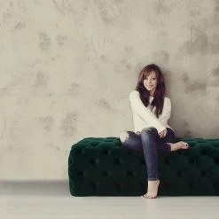 TOV Bedroom Kaylee Jumbo Velvet Ottoman