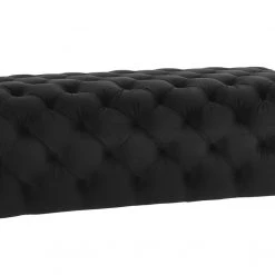 TOV Bedroom Kaylee Jumbo Velvet Ottoman