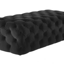 TOV Bedroom Kaylee Jumbo Velvet Ottoman