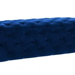 TOV Bedroom Kaylee Jumbo Velvet Ottoman