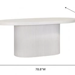 TOV Wave Concrete Dining Table Dining Room