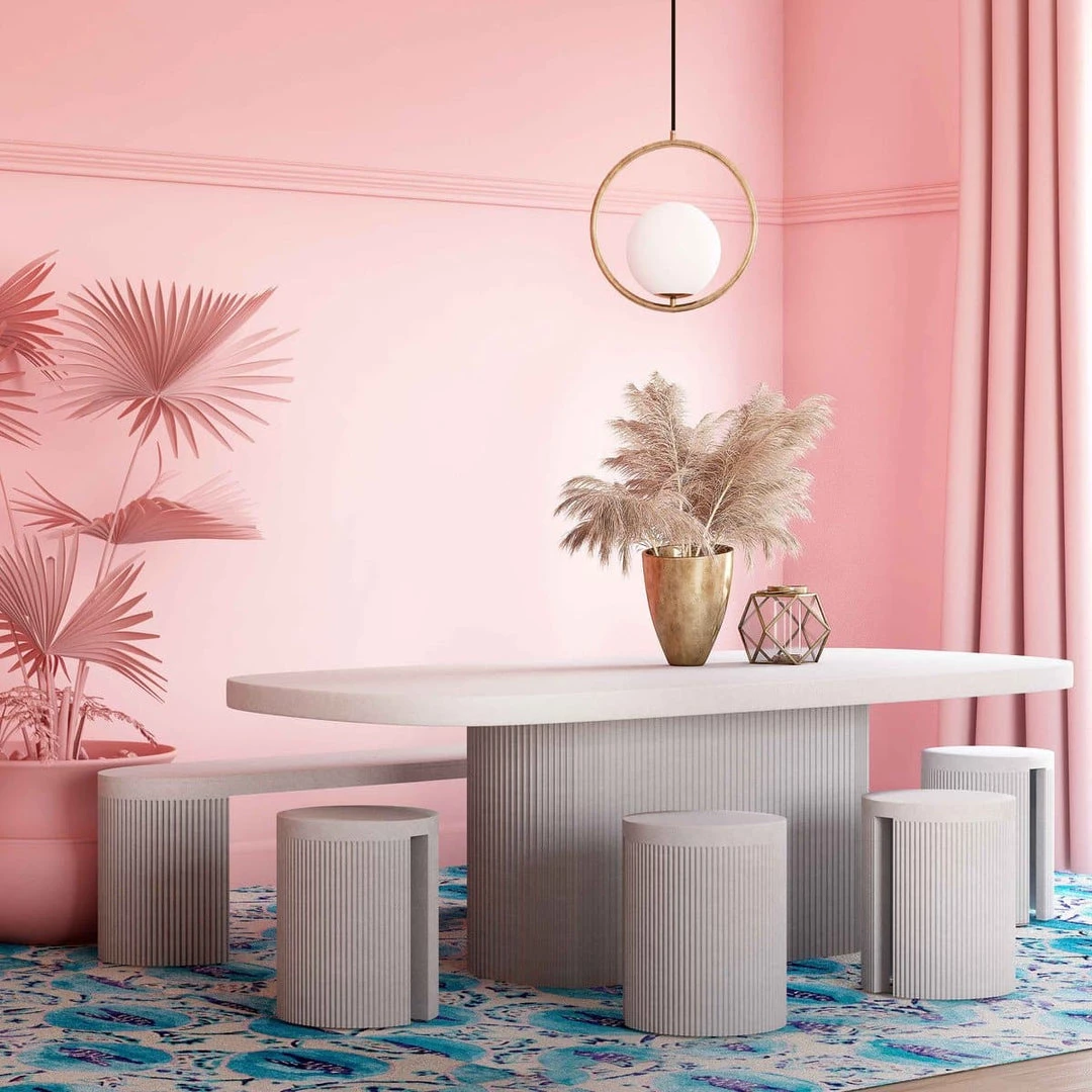 TOV Bedroom Wave Concrete Bench