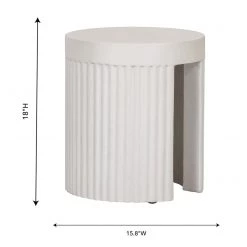 TOV Bedroom Wave Concrete Stool