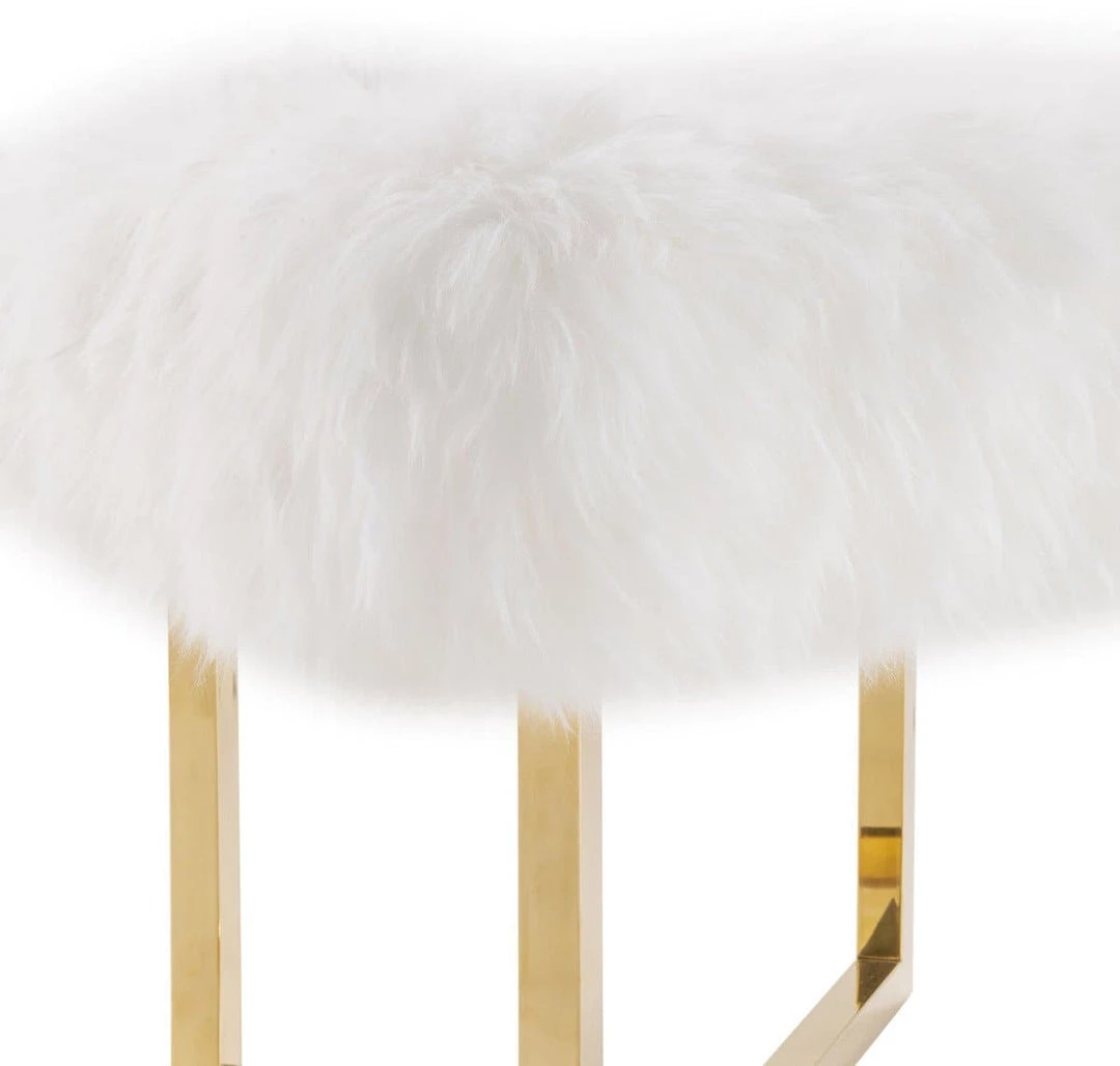 TOV Nomo Sheepskin Bench Bedroom