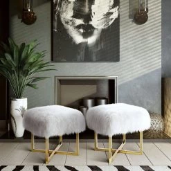 TOV Nomo Sheepskin Bench Bedroom