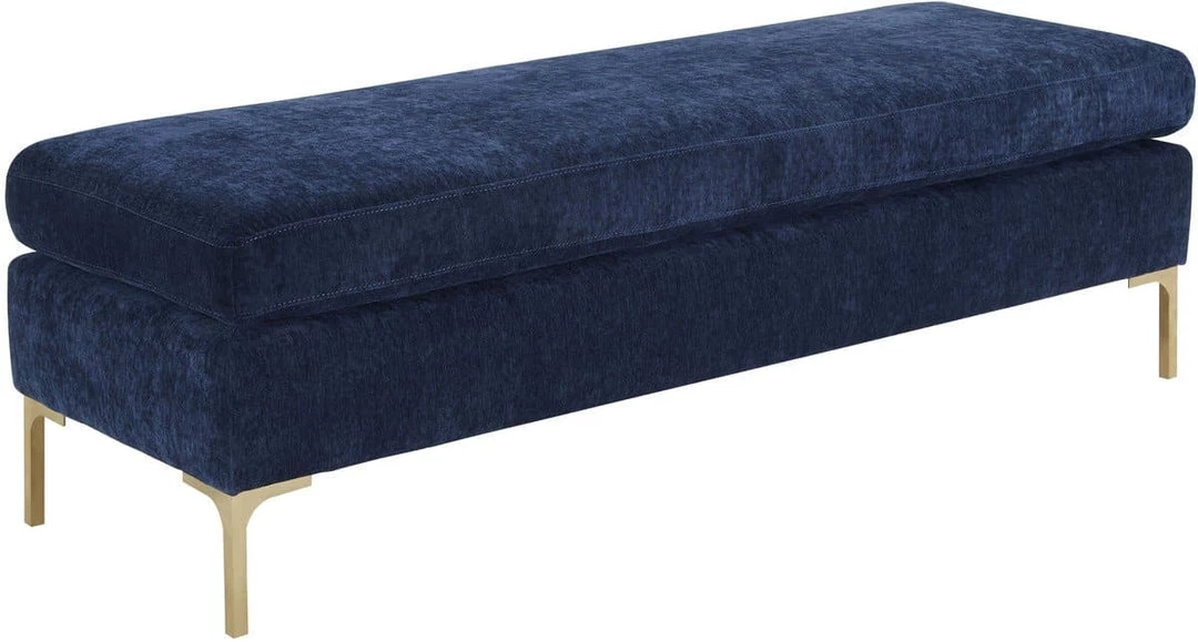 TOV Bedroom Delilah Textured Velvet Bench