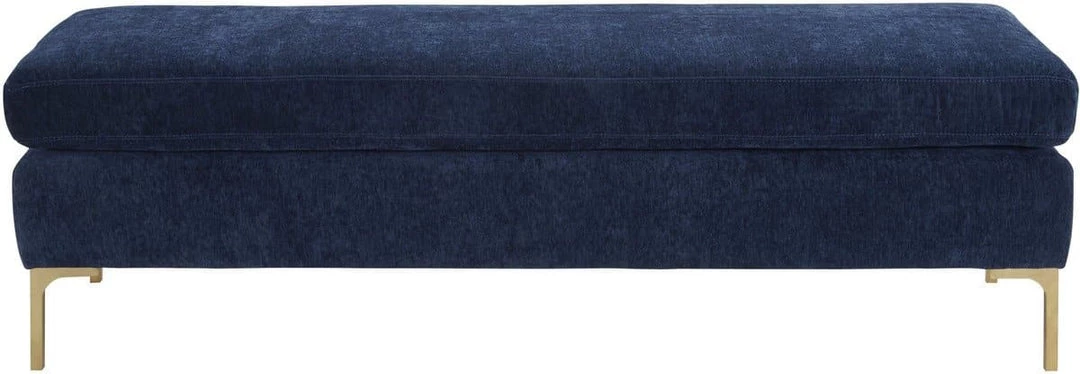 TOV Bedroom Delilah Textured Velvet Bench