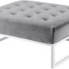 TOV Nova Grey Velvet Ottoman Bedroom