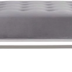 TOV Nova Grey Velvet Ottoman Bedroom