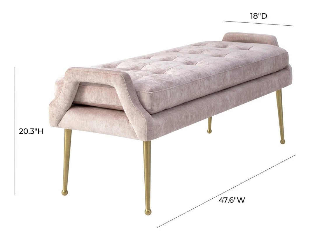 TOV Eileen Velvet Bench Bedroom