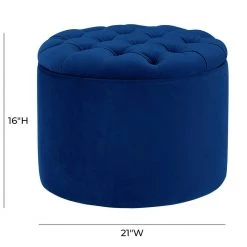 TOV Queen Velvet Storage Ottoman
