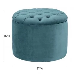 TOV Queen Velvet Storage Ottoman