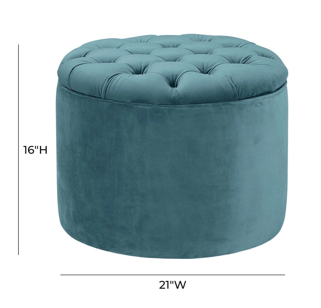 TOV Queen Velvet Storage Ottoman
