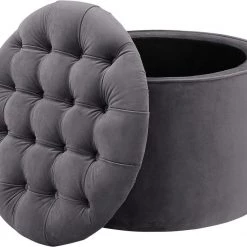 TOV Queen Velvet Storage Ottoman